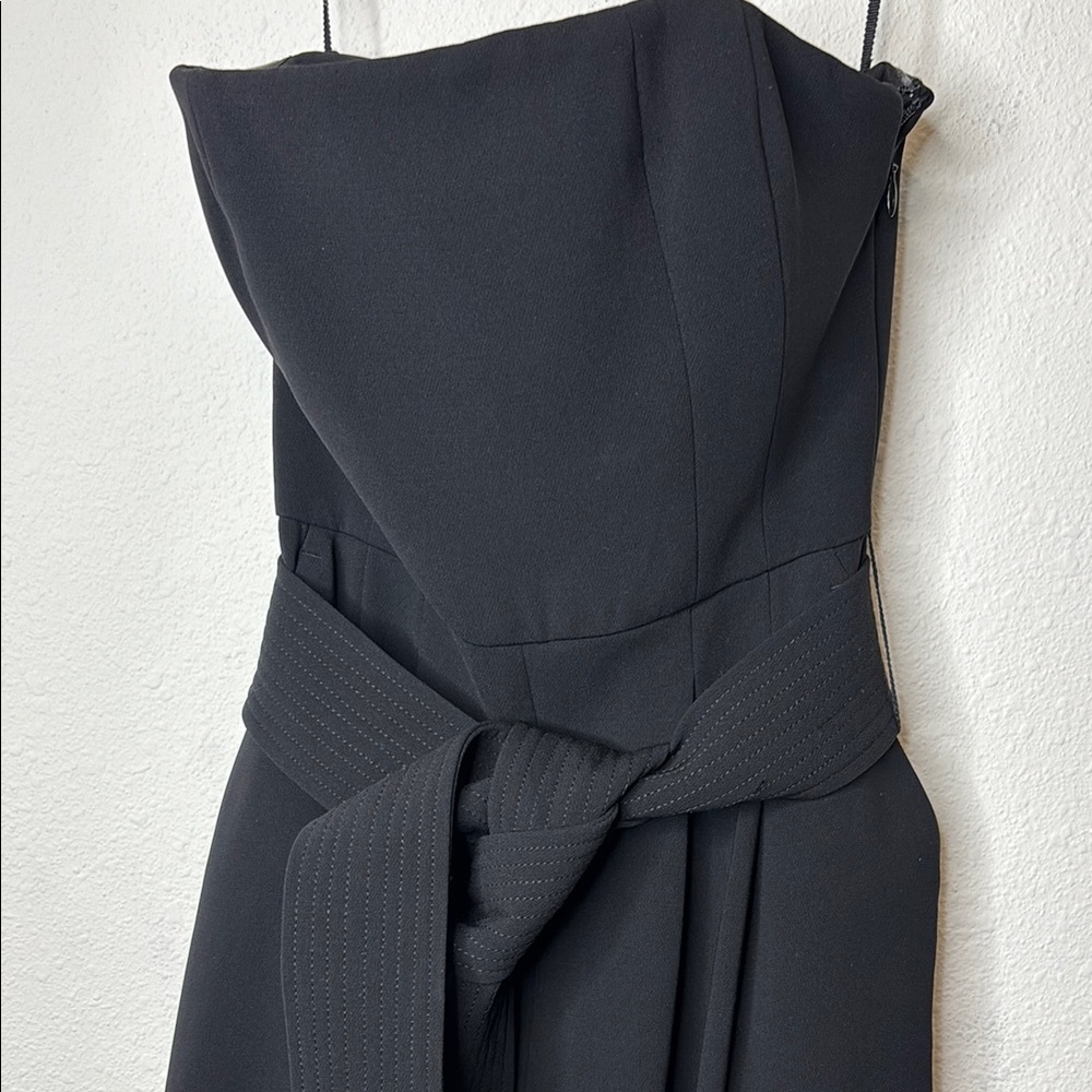 A.L.C. Size 00 Black Maxi strapless Jumpsuit for Night Out - Picture 5 of 12